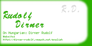 rudolf dirner business card